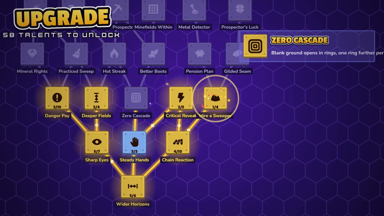 The talent tree with Critical Reveal, Hot Streak and Chain Reaction
